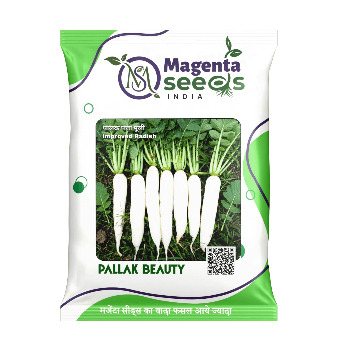 PALLAK BEAUTY-Improved Hybrid Radish Seeds